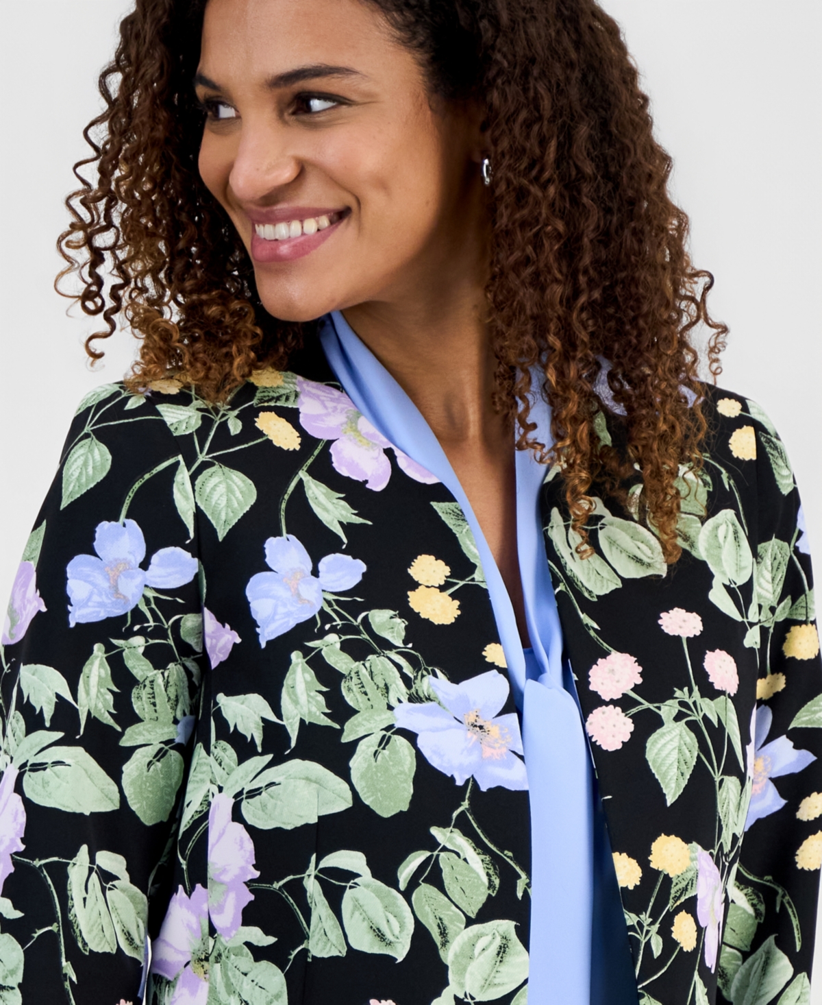 Kasper Women's Floral Collarless Blazer