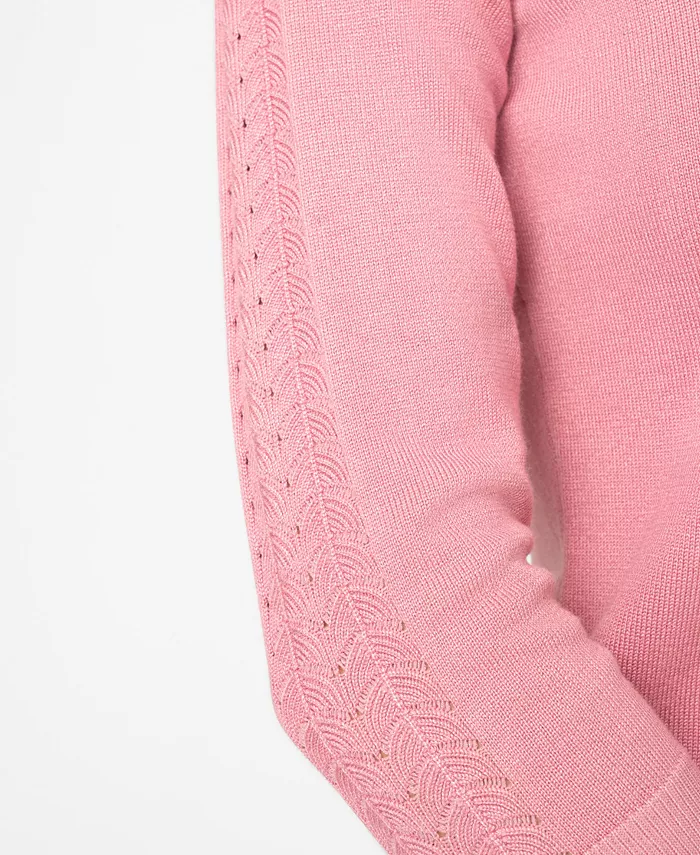 Women's Pointelle 3/4-Sleeve Sweater - thumbnail 3