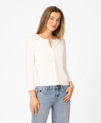 Women's Heart Stitch Button Cardigan Sweater