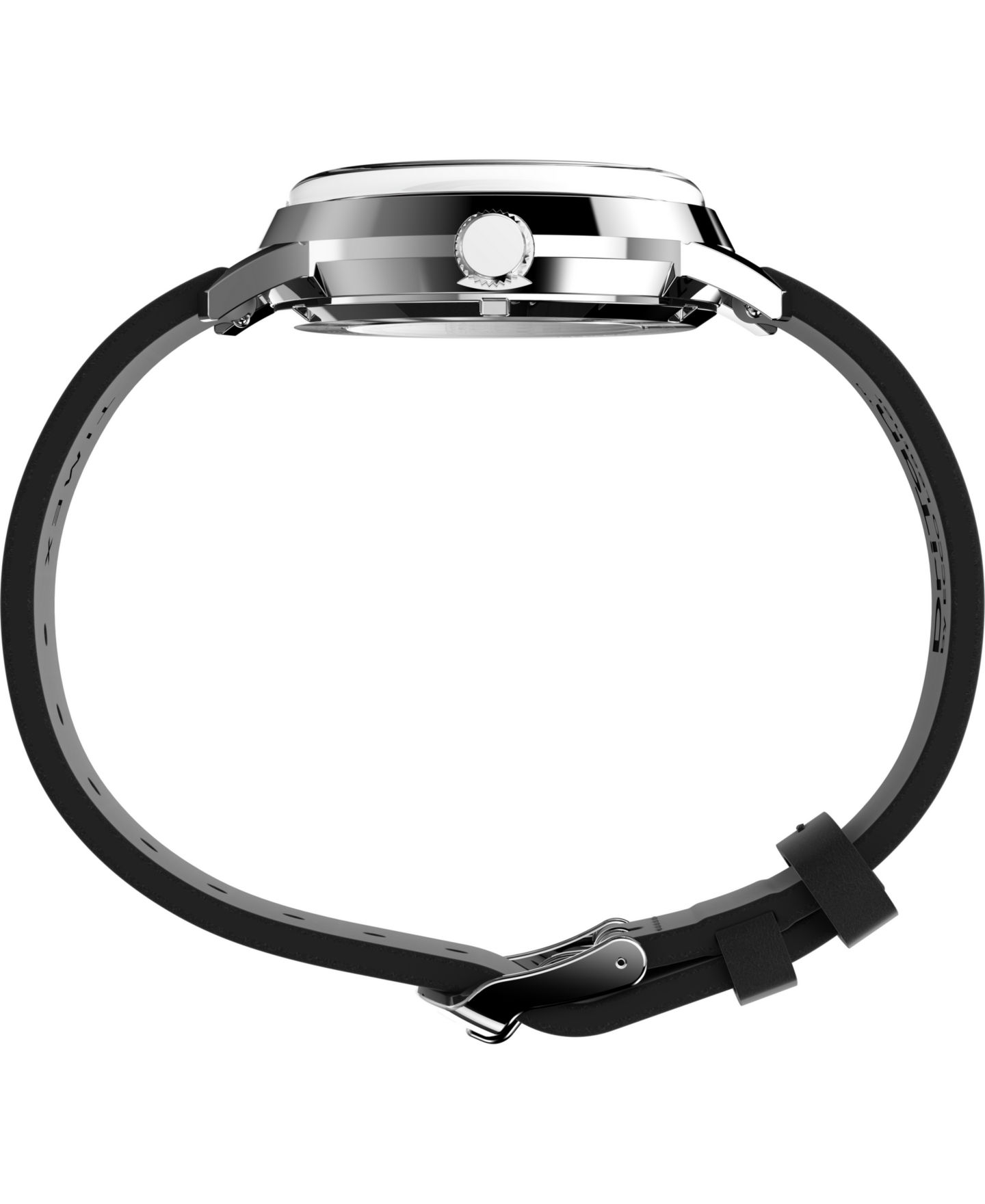 Мужские часы Timex Automatic Black Leather Watch, 40mm — фото 3