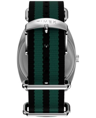 Men's Quartz Analog Green Fabric Watch, 37mm