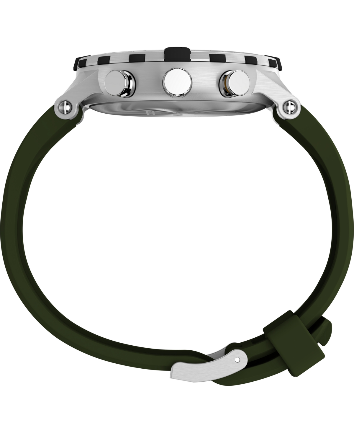 Timex Men's Quartz Analog Green Silicone Watch, 45mm