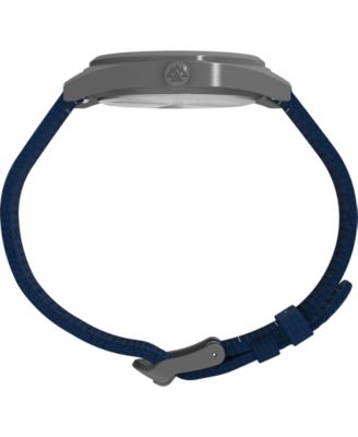 Men's Quartz Analog Blue Fabric Watch, 39mm