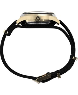 Men's Mechanical Automatic Black Fabric Watch, 38mm