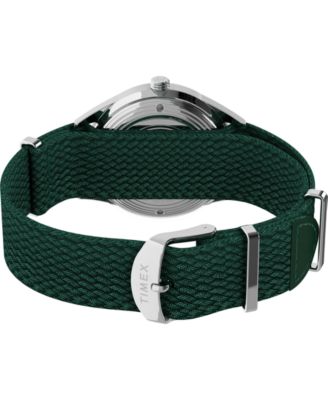 Men's Mechanical Automatic Green Fabric Watch, 38mm