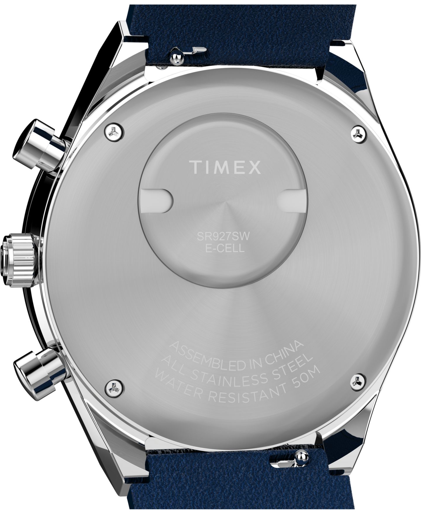 Мужские часы Timex Chronograph Blue Leather Watch, 40mm — фото 4