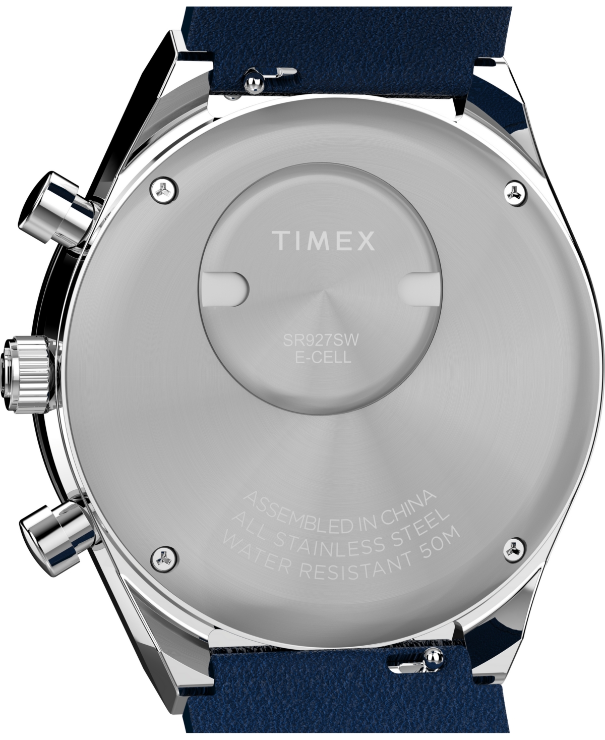 Timex Men's Chronograph Blue Leather Watch, 40mm