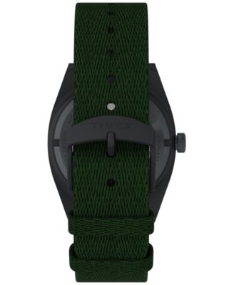 Men's Mechanical Automatic Black Fabric Watch, 39mm