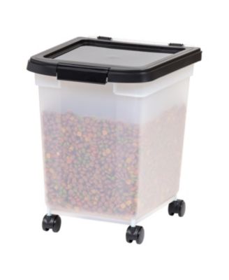 32.5qt/25lbs Pet Food Container with Sealed Top, Black