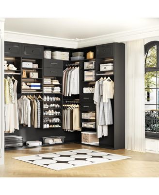 Wood Shelf Medium Double Hanging Closet Unit