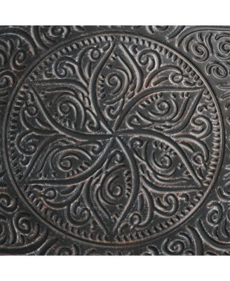 24" Round Table with Hamme Tray Top & Metal Frame,