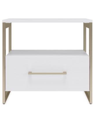 26" Emila 1-Drawer Stone Nightstand