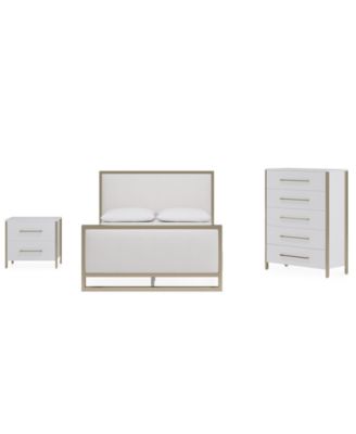 Furniture - Emila 3-Pc. Upholstered Full Bedroom Set (Bed, 2-Drawer Nightstand, & Chest)