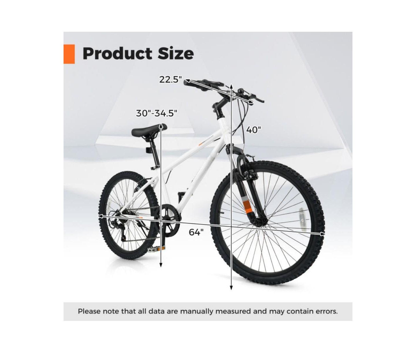 Детская игрушка HONGGE 24-Inch Mountain Front-Suspension Kids' Bicycle, Ages 8+, цвет: Белый — фото 10