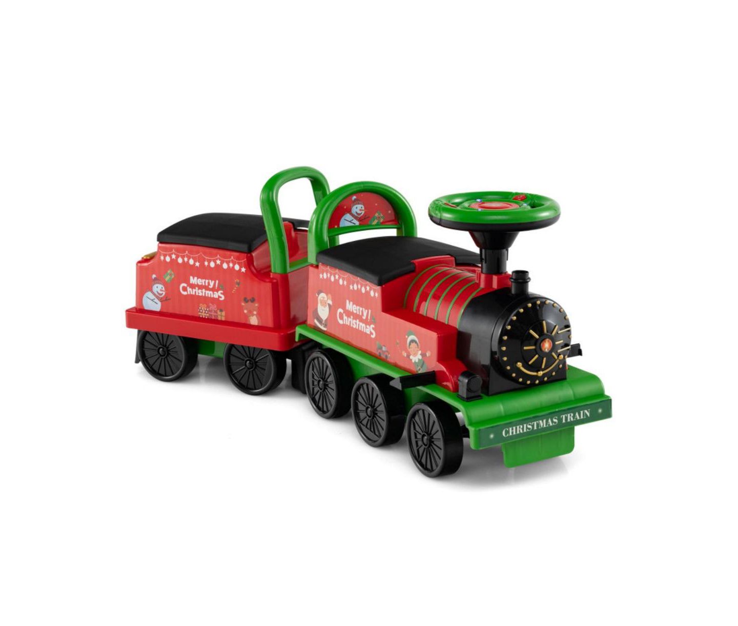 Детская игрушка HONGGE 6V Kids Ride On Train with Carriage and LED Lights, цвет: Зелёный — фото 1