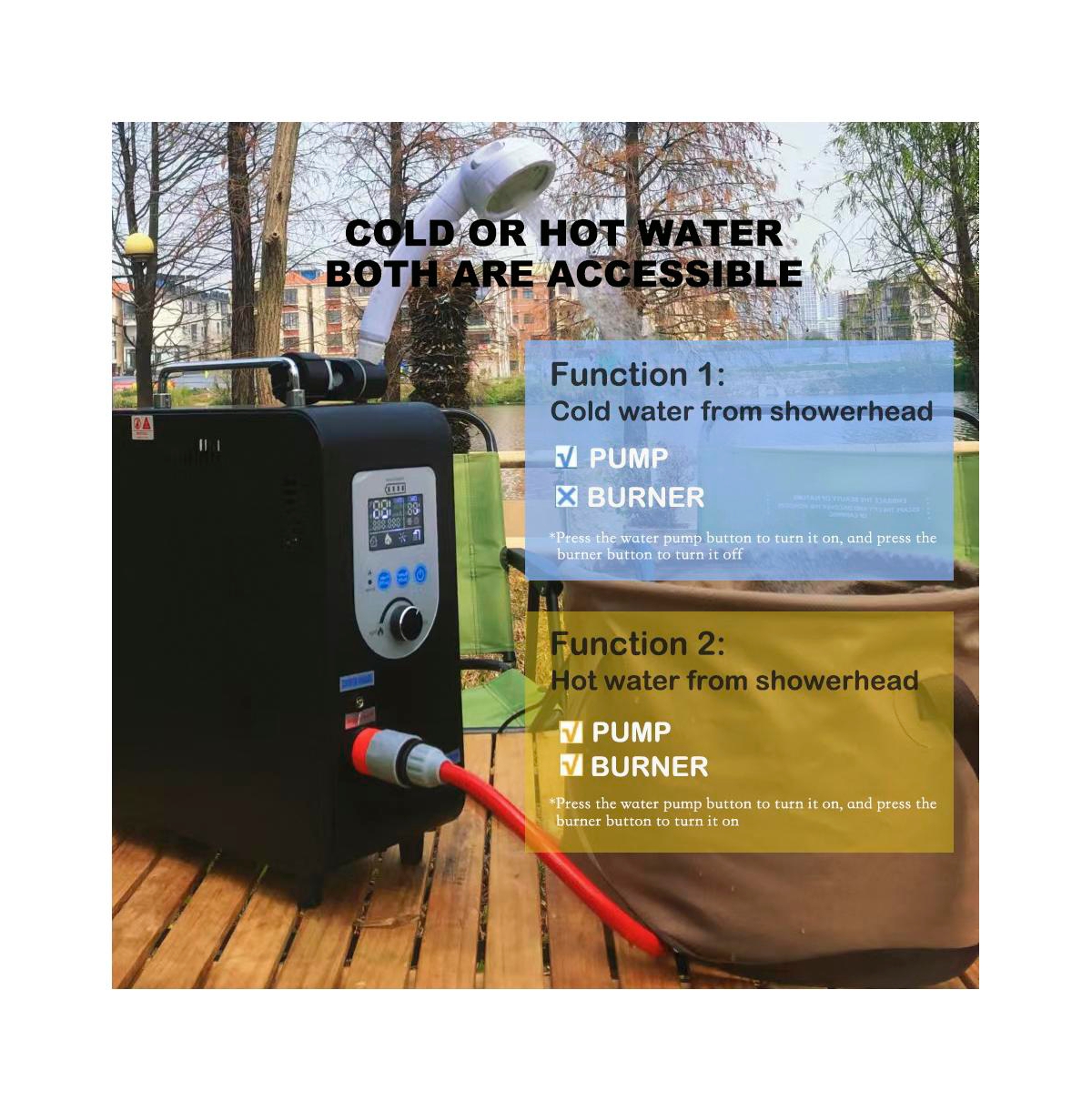 Artudatech Portable Instant Hot Water Heater with 1.5 Gpm Flow for Camping & Outdoor Adventures