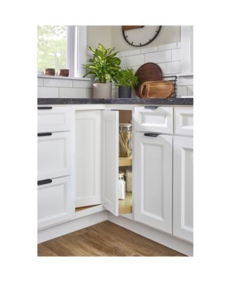 24'' Lazy Susan Pie-Cut Polymer 2-Shelf, Almond, 6942-24-15-52