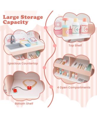 Wooden Doctor Playset with 24 Accessories and Storage