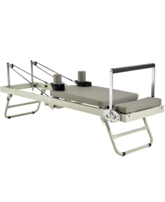 Foldable Pilates Reformer, Dual-Resistance Spring and Cord Reformer for Home Pilates Training, Supports Up to 400 lb