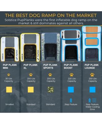 Inflatable Pup Plank Mini Dog Ramp Water Float Ladder Step, Multicolor