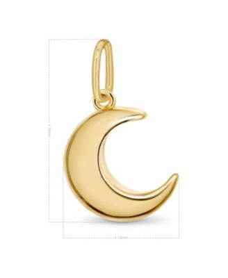 Crescent Moon Pendant in 14K Gold