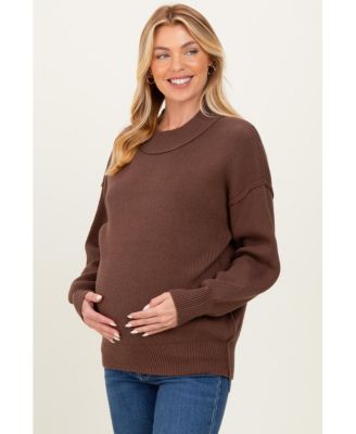 Maternity Wide Neck Drop Shoulder Sweater