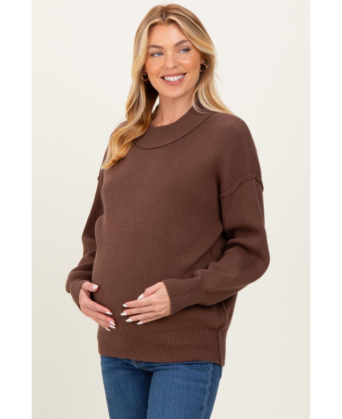 Pinkblush Maternity Wide Neck Drop Shoulder Sweater