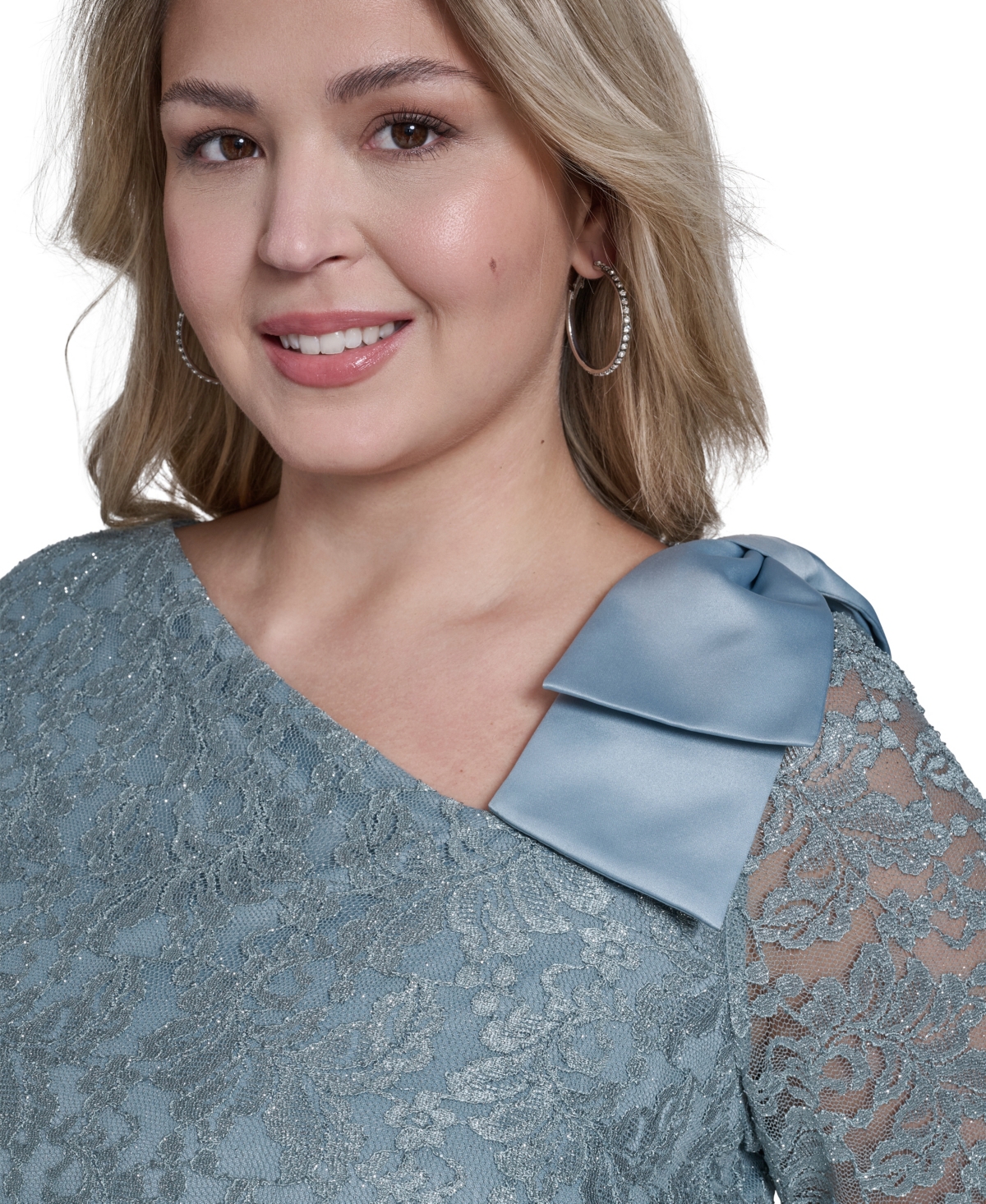 Jessica Howard Plus Side Tuck Sheath Gown