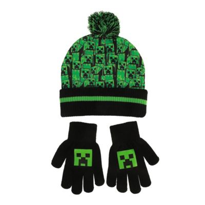 Creeper All-Over Print Youth 2-Piece Knit Beanie and Gloves Set