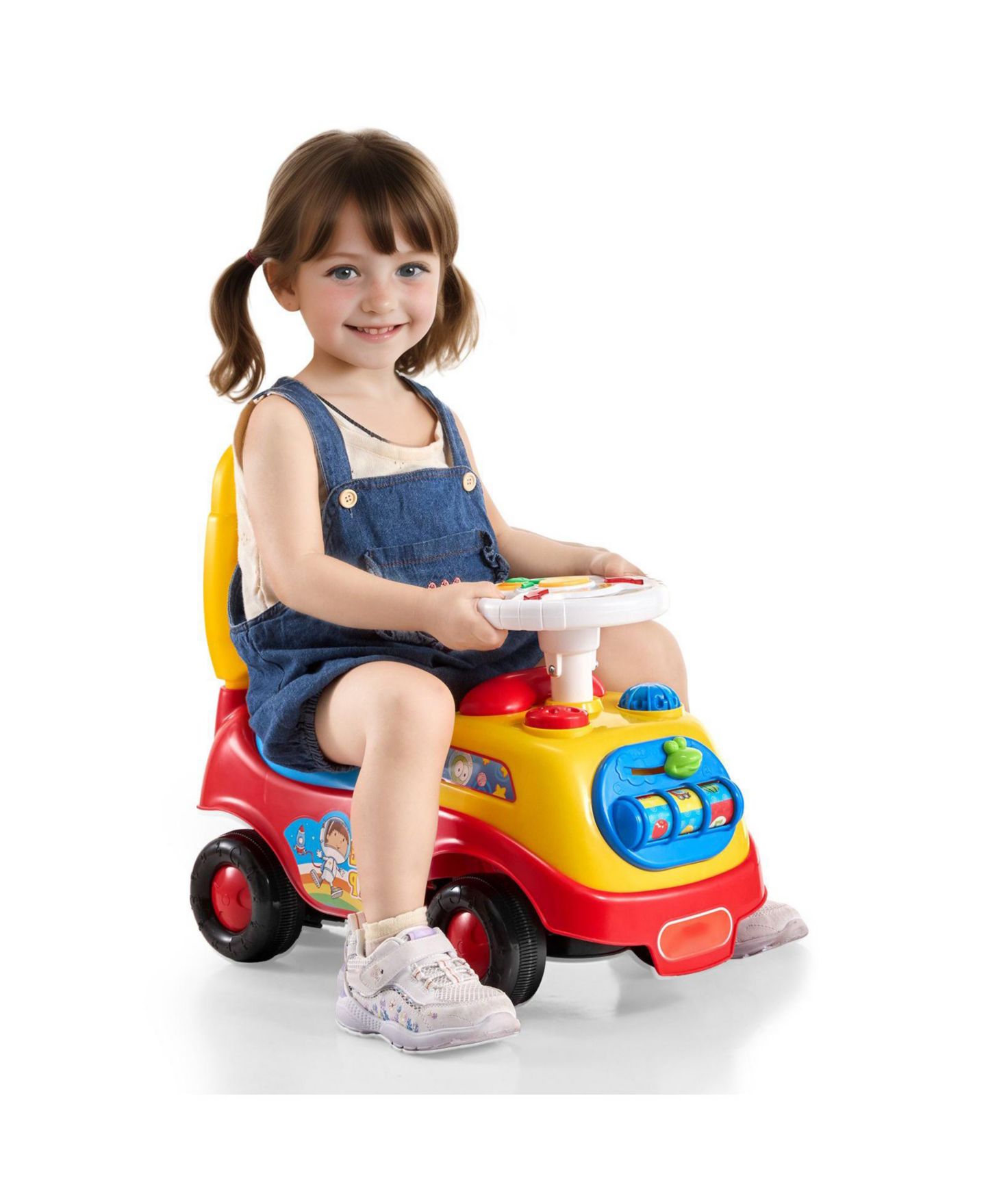 Детская игрушка Mecale Ride On Push Car Sit-to-Stand with Musical Steering Wheel & Under-Seat Storage, Ages 1-3, цвет: Жёлтый — фото 10