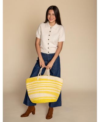 Warmth Handmade Sisal Beach Basket Tote Bag