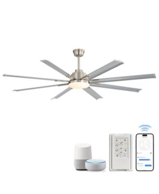 84-inch Standard Industrial 8-Blade LED Ceiling Fan with Remote and Intelligent Control and Voice Function