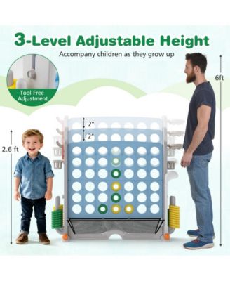 Jumbo 4 to Score Game with Ring Toss and Basketball Hoop