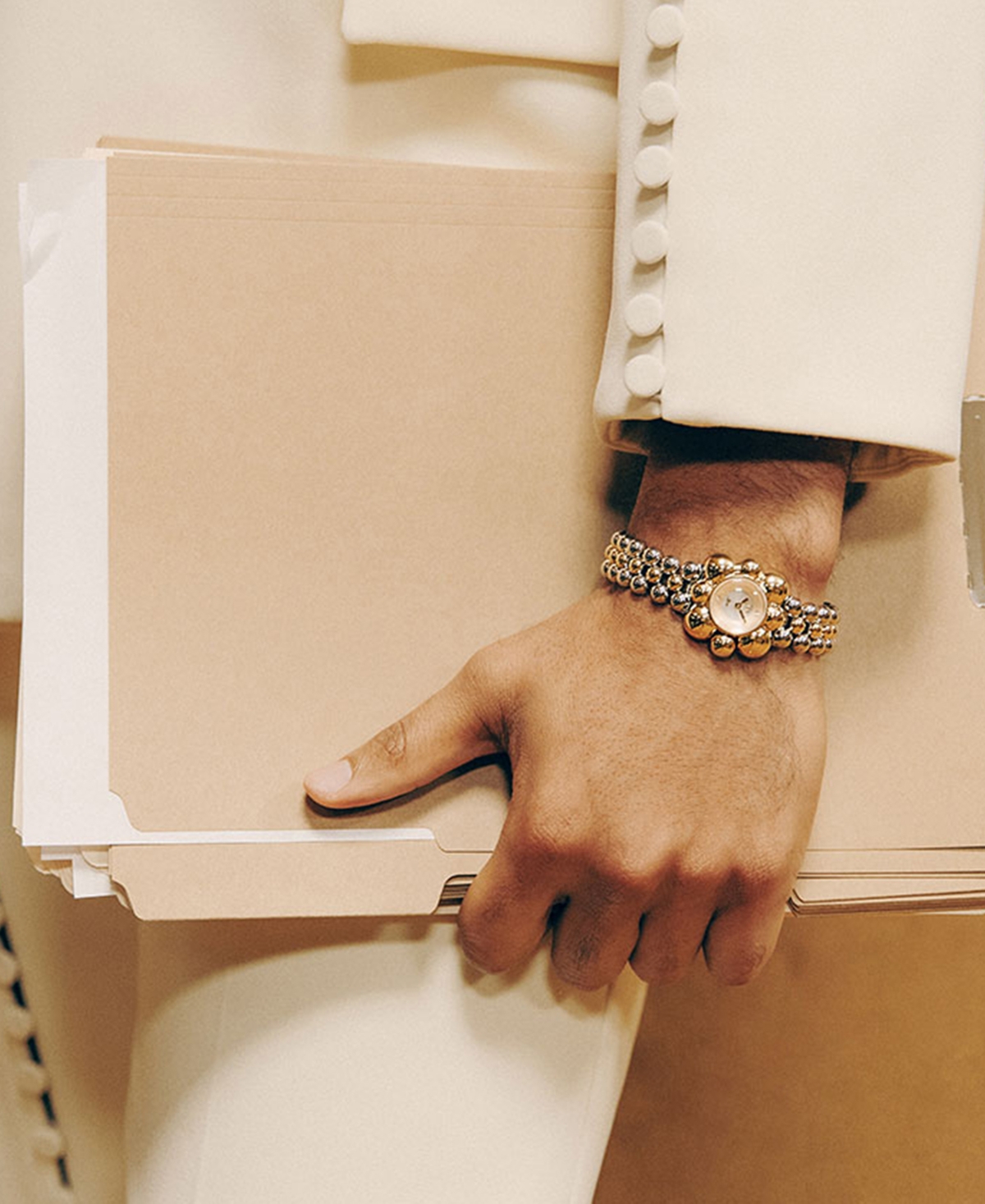 Jbw Men's Atmosphere Swiss Quartz Two-Tone 18k Gold-Plated Stainless Steel Watch, 30mm