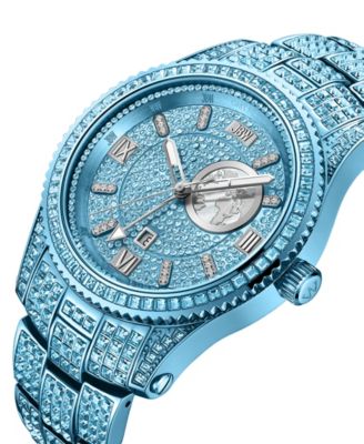 Women's Reserve Jet Crystal Diamond (0.115 ct. t.w.) Swiss Multifunction Blue Stainless Steel Watch, 46mm