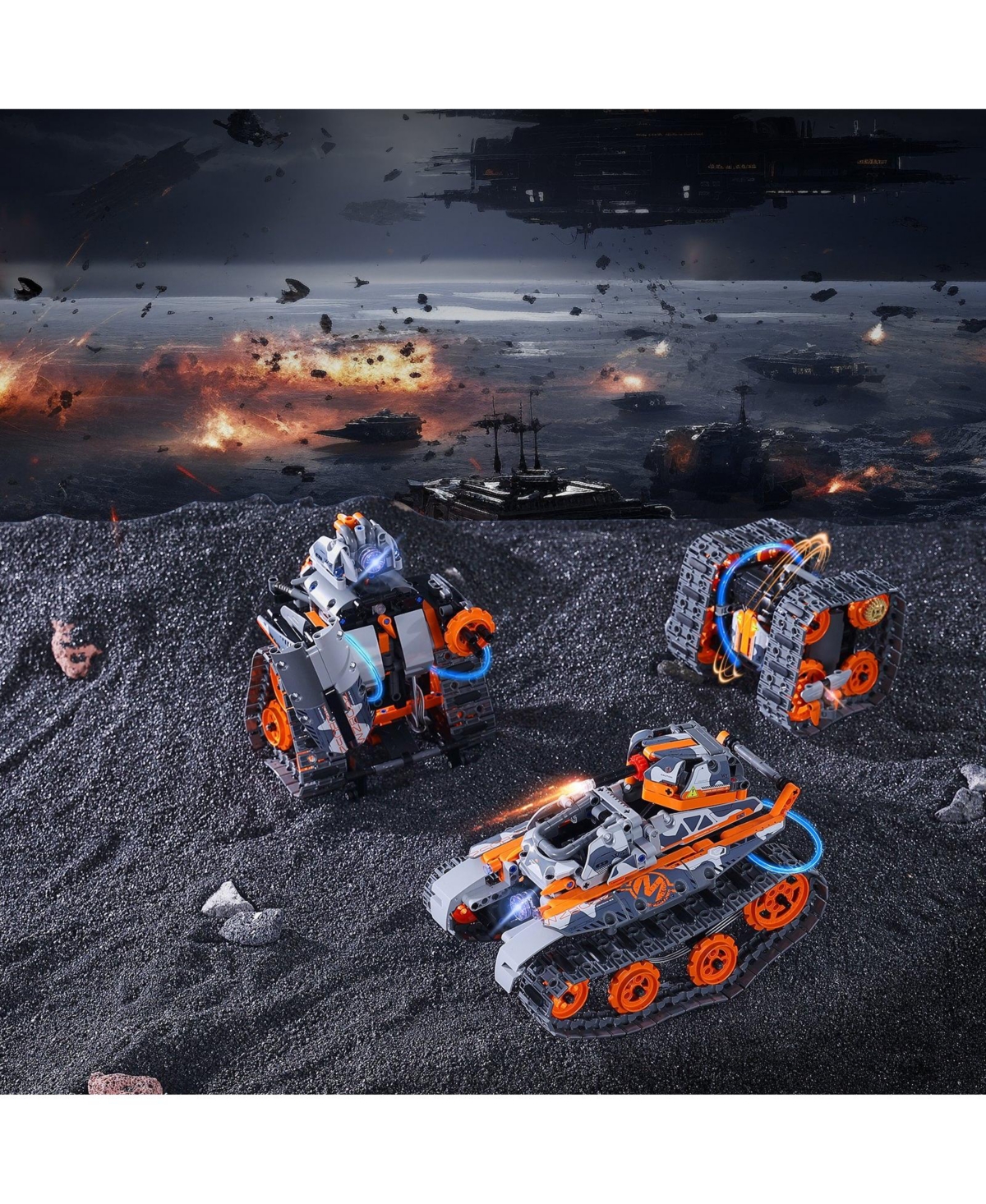 Mecale Stem Building Toys, 5-in-1 554PCS Rc Car Kit with Remote & App Control, Build Car/Robot/Tank/Snowplow