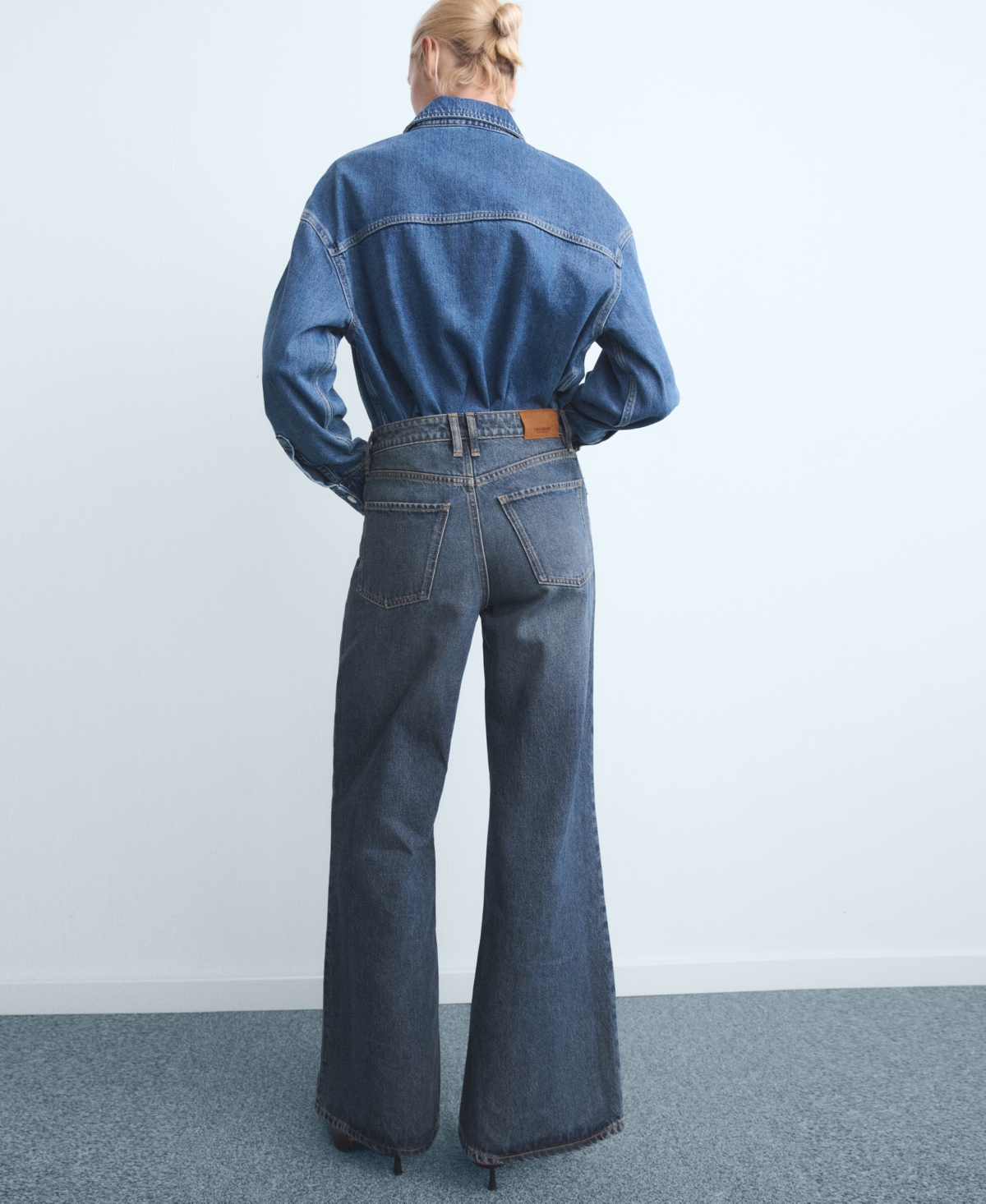 Mango Women's High-Waisted Wide-Leg Jeans