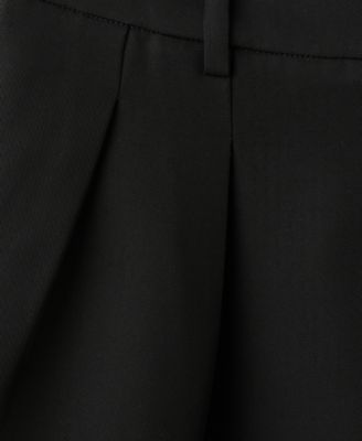 Women's Pleated High-Waist Shorts