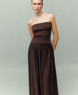 Women's Combined Strapless Dress