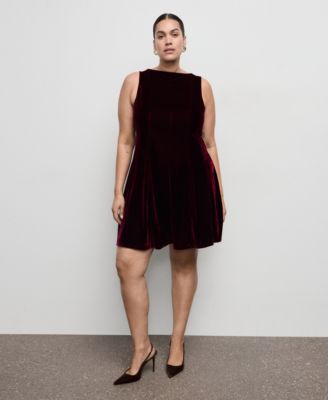 Women's Velvet Seams Dress