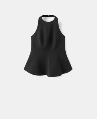Women's Halter Neck Peplum Top