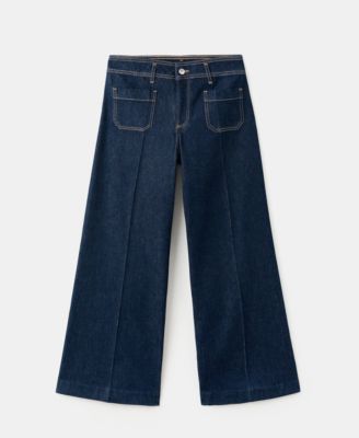 Women's Pockets Wide-Leg Jeans