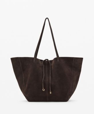 Women's Suede Leather Shopper Bag