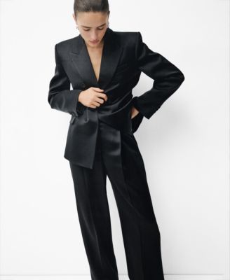 MANGO - Women's Satin Suit Pants