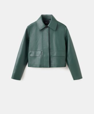 Women's Pockets Faux-Effect Jacket