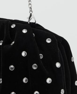 Women's Rhinestones Velvet Clutch