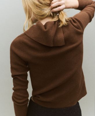 Women's Asymmetrical Neck And Buttons Sweater