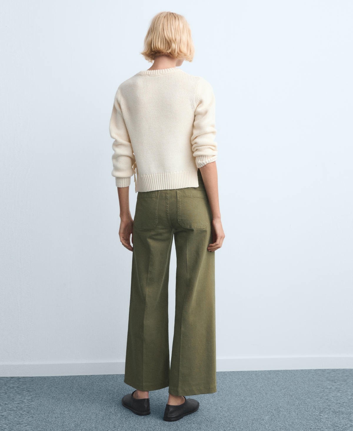 Mango Women's Pockets Wide-Leg Jeans