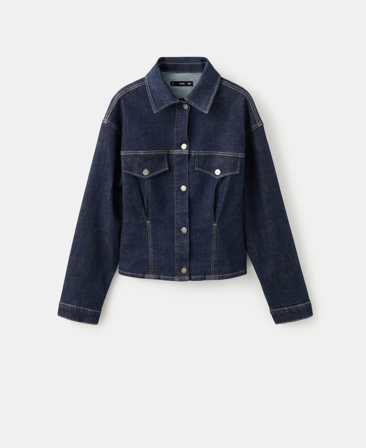 Mango Women's Pockets Fitted Denim Jacket