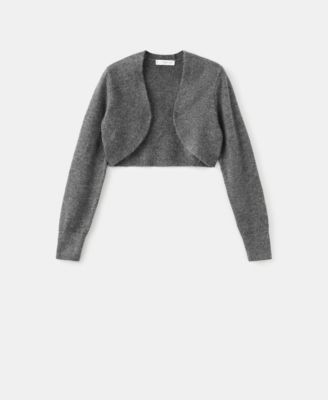 Women's Lurex Cropped Cardigan